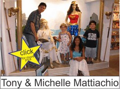 The Mattiachios in the Marston Family Wonder Woman Museum