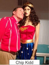 Chip Kidd in the Marston Family Wonder Woman Museum