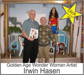 Irwin Hasen in the Marston Family Wonder Woman Museum