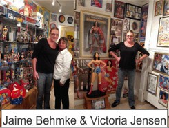 Jaime and Victoria in the Marston Family Wonder Woman Museum