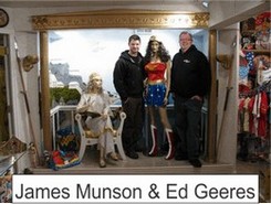 James and Ed in the Marston Family Wonder Woman Museum