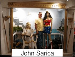 John Sarica in the Marston Family Wonder Woman Museum